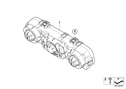 Genuine BMW 64117891040 E85 E86 Automatic Air Conditioning Control GRAD CELSIUS (Inc. Z4 3.0i, Z4 2.5i & Z4 M3.2)