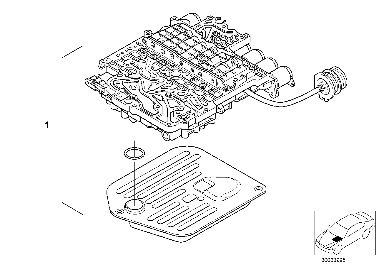 Genuine BMW 24347521639 E38 E39 E53 At-Control Valve Assy (Inc. 735i, 540iP & 735iL)