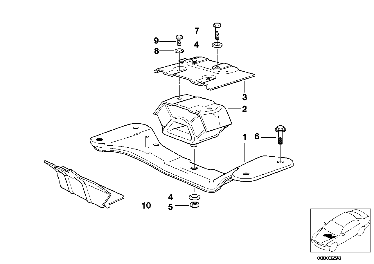 Genuine BMW 07119901039 Fillister-Head Screw M10X20-8.8-ZNS (Inc. R69, R27 & 325i)