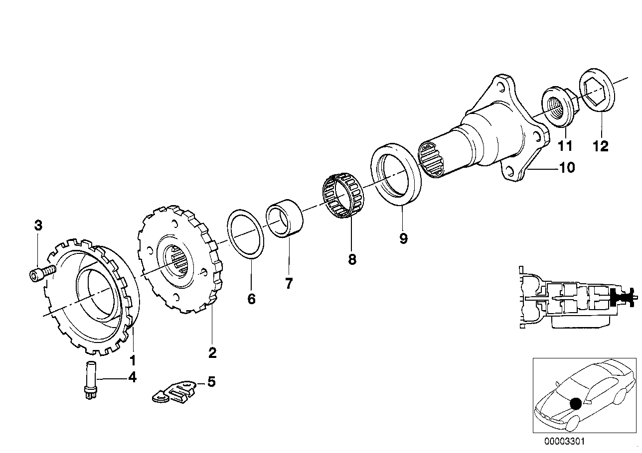 Genuine BMW 24211217314 E32 E31 Output Flange (Inc. 750i, 750iL & 750iLS)