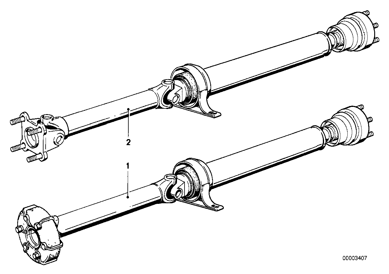 Genuine BMW 26111226680 E31 Drive Shaft Automatic Transmission L=1290mm (Inc. 850Ci)