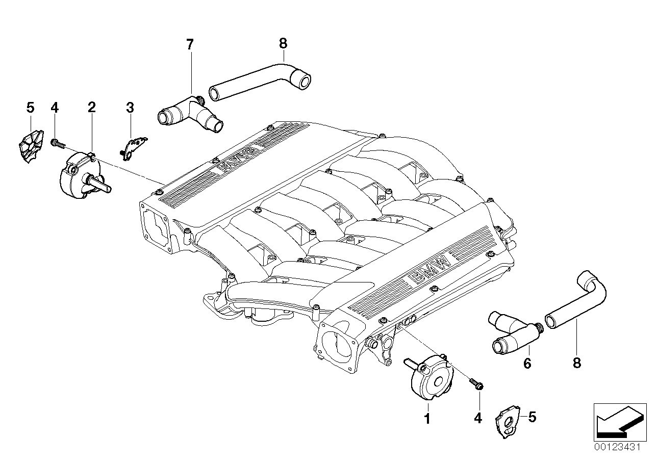 Genuine BMW 17127571931 E66 E65 E67 Bracket Right (Inc. 760i, 760LiS & 760Li)