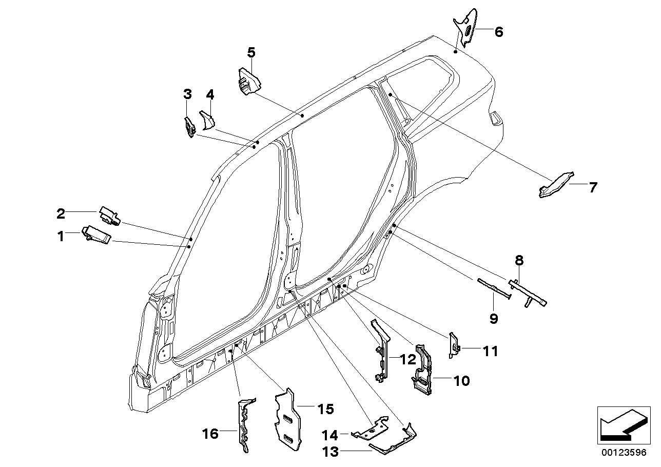 Genuine BMW 41217052275 E83 Moulded Part F Column B, Interior Left (Inc. X3)