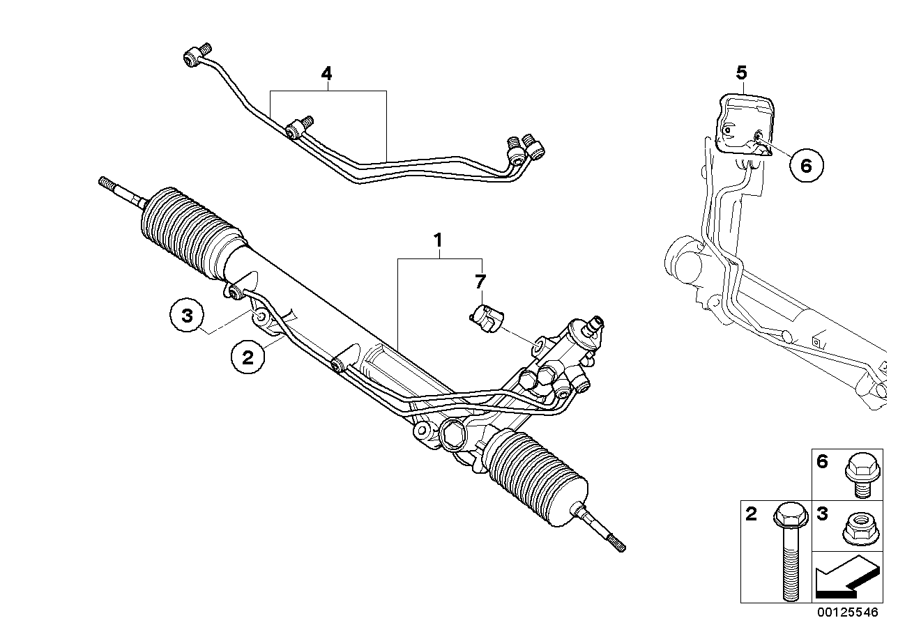 Genuine BMW 32136761823 E53 Exch. Hydro Steering Gear ZF (Inc. X5)