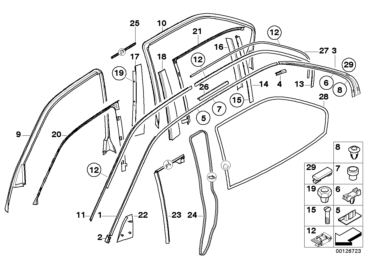Genuine BMW 51328170225 E38 Rear Left Door Cover With Switch (Inc. 730iL, 735iL & L7)