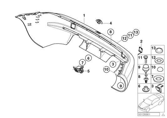 Genuine BMW 51120307543 E36 Bumper Trim Panel, Primed, Rear (Inc. Z3 M)