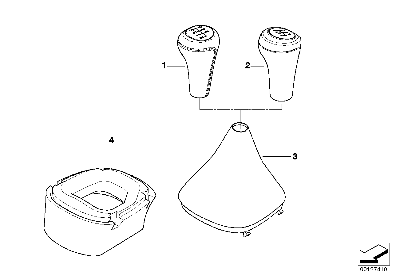 Genuine BMW 25117526992 E85 E86 Gear Lever Cover GRAU (Inc. Z4 2.5i, Z4 2.0i & Z4 2.2i)