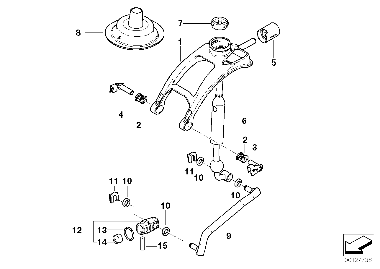 Genuine BMW 25113417020 E83 Selector Rod (Inc. X3)