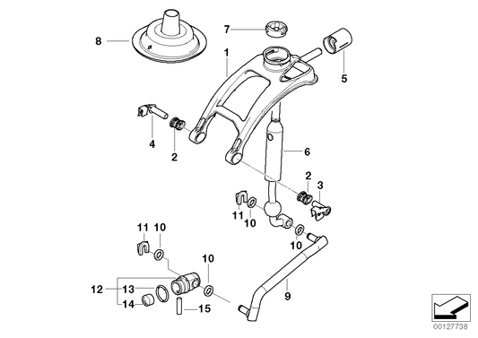 Genuine BMW 25113417020 E83 Selector Rod (Inc. X3)