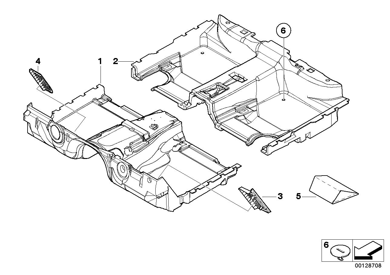 Genuine BMW 51477013907 E66 E67 Floor Covering Rear ANTHRAZIT (Inc. 745LiS, 760LiS & 730Li)