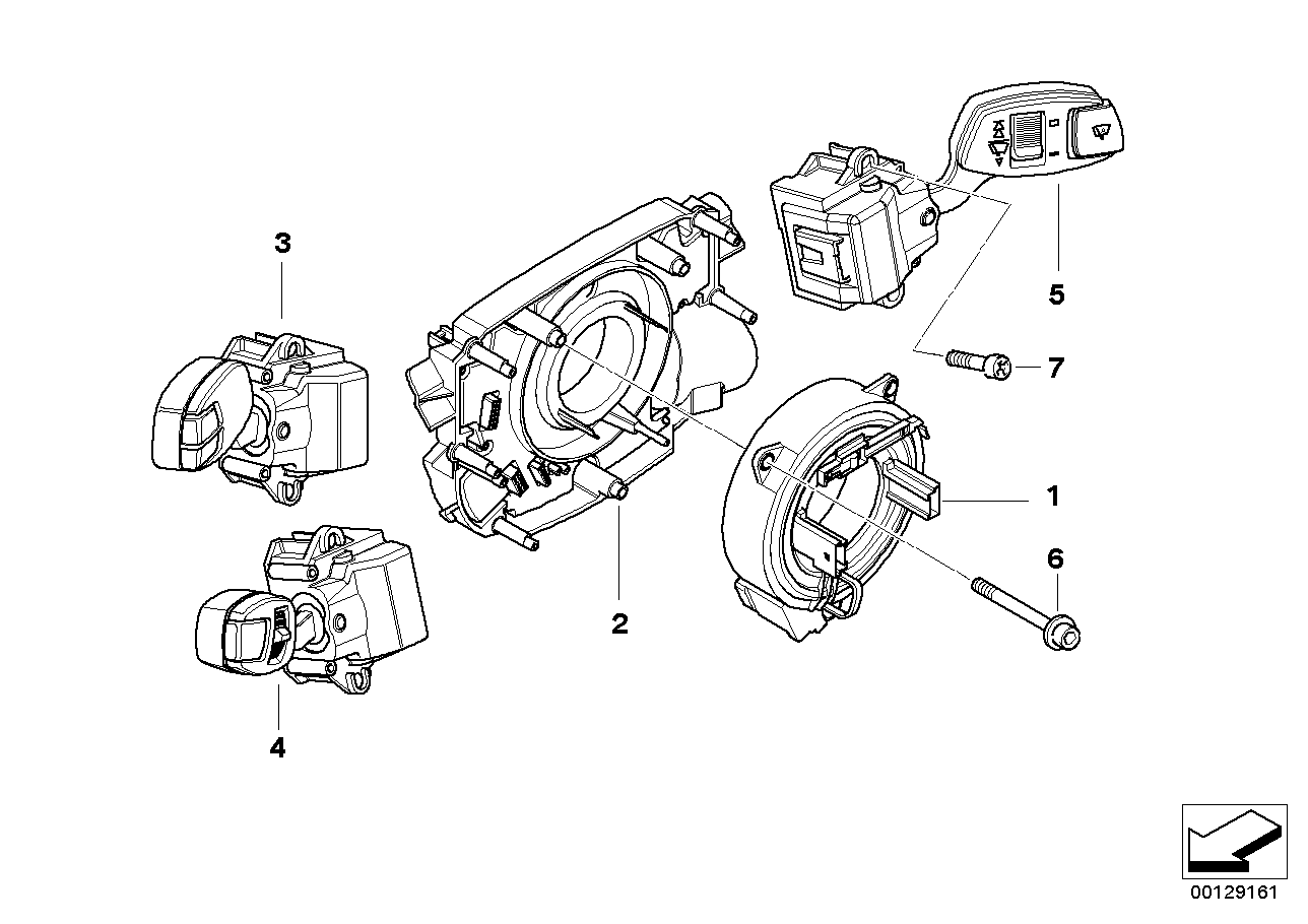 Genuine BMW 61316924107 E61 Wiper Switch (Inc. 535xi, 545i & 520i)