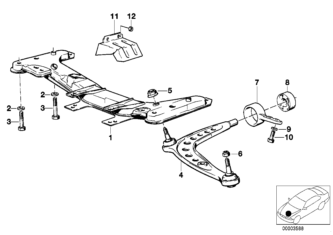 Genuine BMW 31122222012 Ball Joint 16mm DA=31mm (Inc. E30 M3)