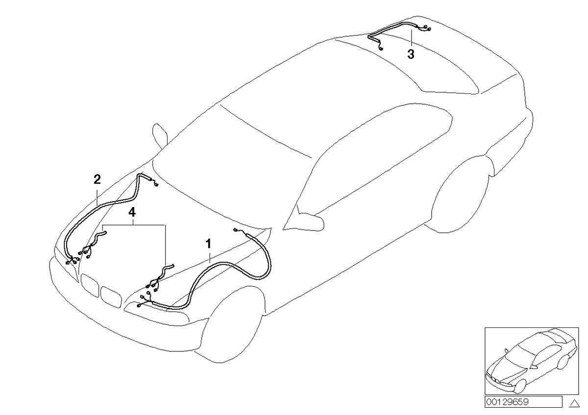 Genuine BMW 61116943602 E46 Repair Wiring Set Rear Right (Inc. 325xi, 320Ci & 325i)