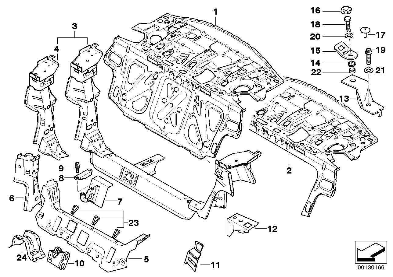 Genuine BMW 41147004831 E46 Centre Backrest Bearing Bracket (Inc. 330xd, 323i & 316i)