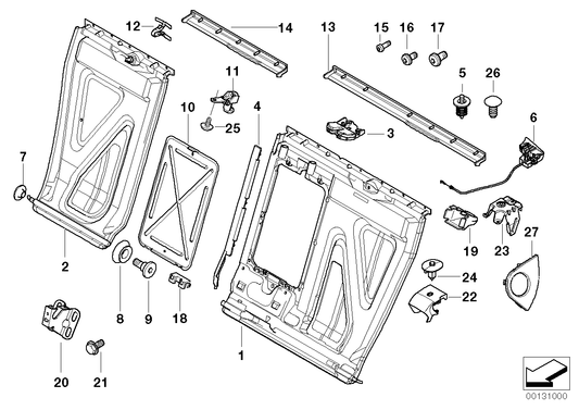 Genuine BMW 52208209036 E46 Catch Rear Right (Inc. 325i, 328i & 316i)