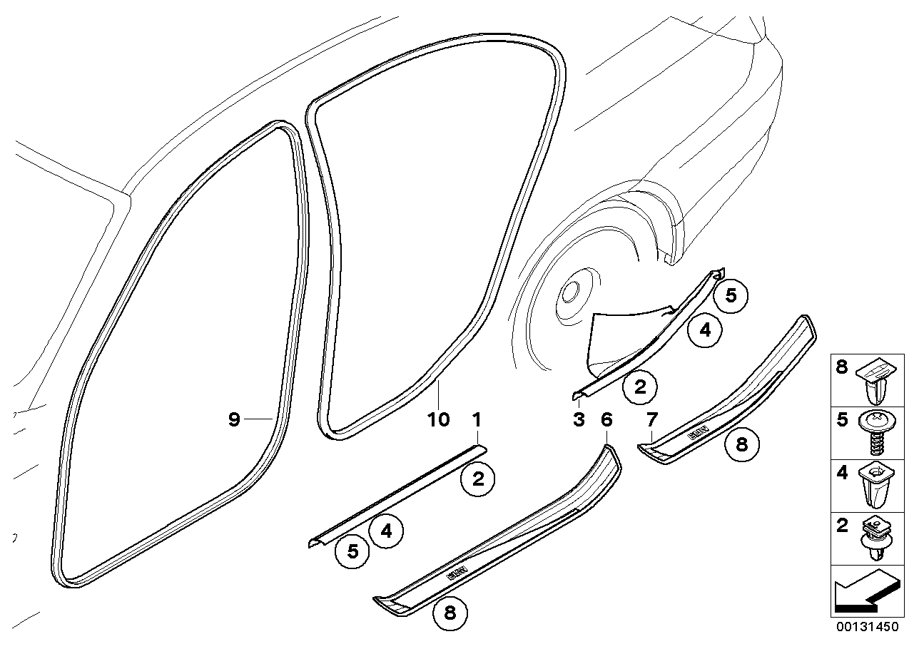 Genuine BMW 51476987019 E60 E61 Cover Plate, Entry Sill, Inner Front CREMEBEIGE (Inc. 528xi, 535d & 528i)