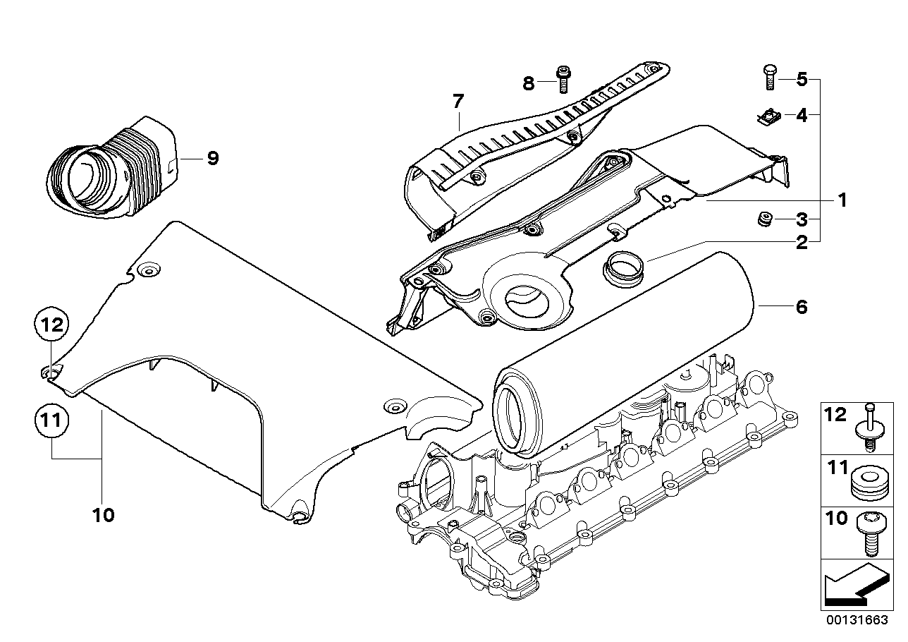 Genuine BMW 13717791043 E53 Suction Hood (Inc. X5 3.0d)