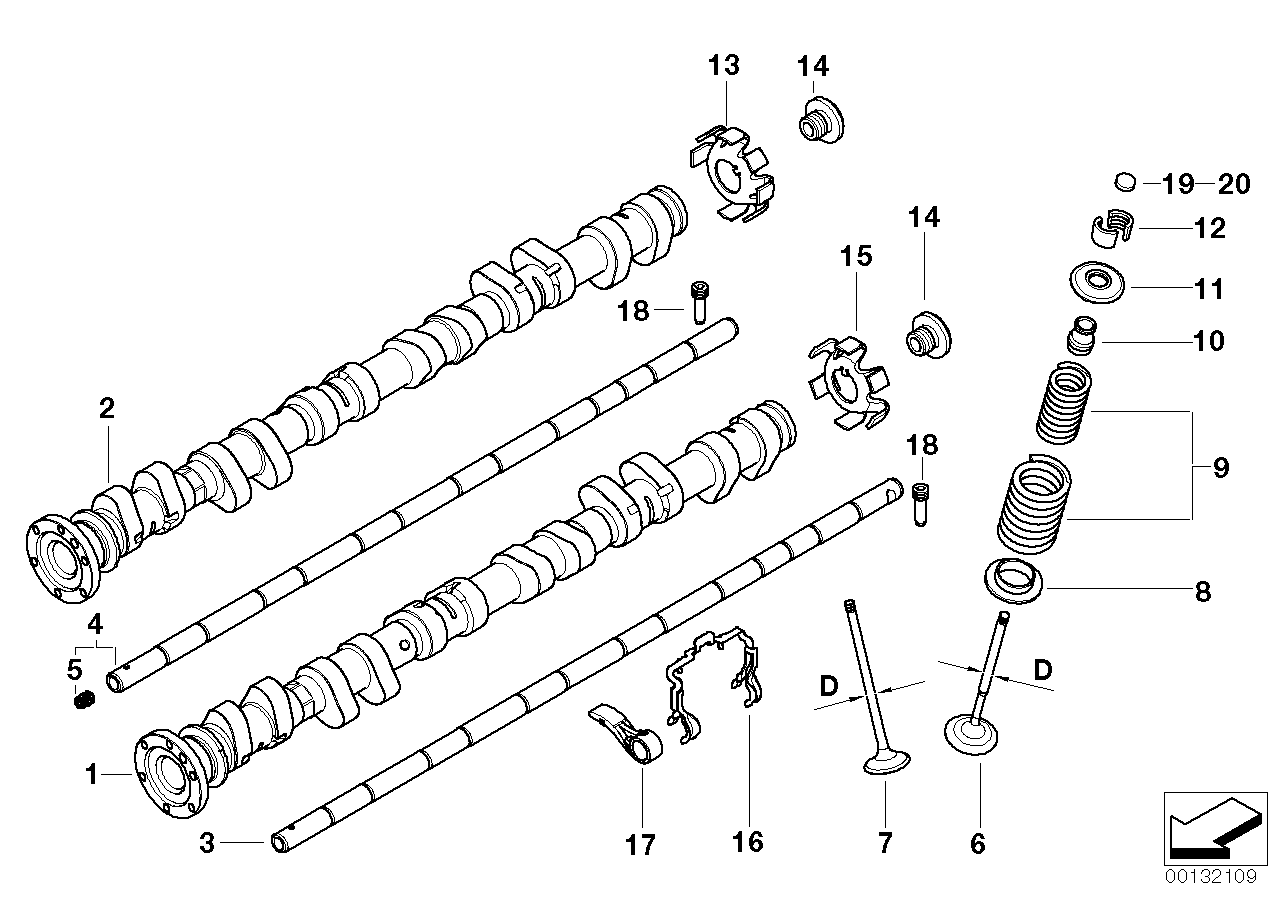 Genuine BMW 11317832195 E46 E36 Camshaft Exhaust (Inc. M3 & Z3 M)