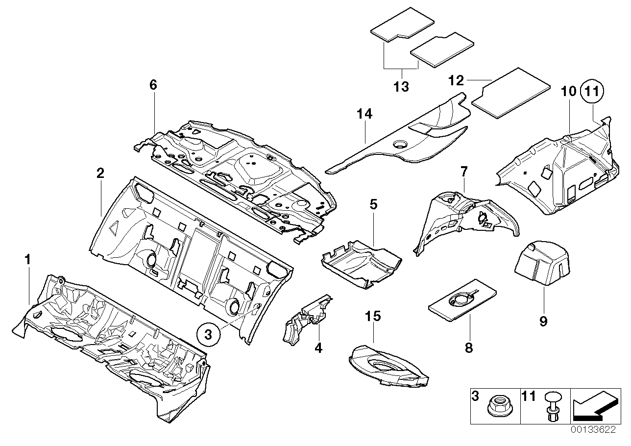 Genuine BMW 51487116987 E66 E67 Sound Insulation, Antenna, Left (Inc. 745LiS, 745Li & 730Li)