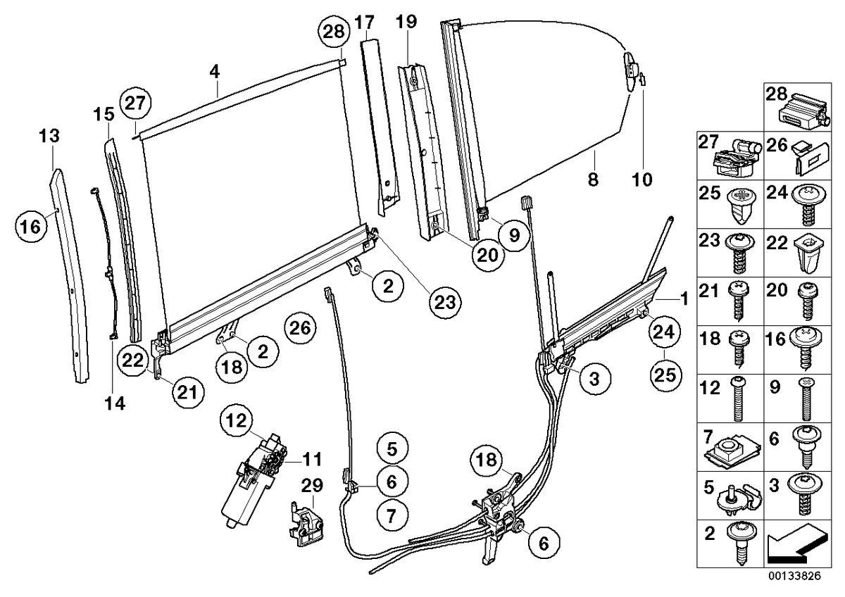 Genuine BMW 51167012898 E65 Brush Cable Unit, Right (Inc. 735i, 745d & 760i)