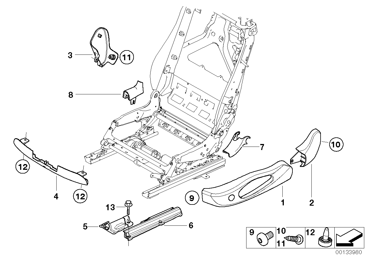Genuine BMW 52107065019 E64 Cover, Fitting Exterior Left BASALTGRAU (Inc. 650i, 635d & 630i)