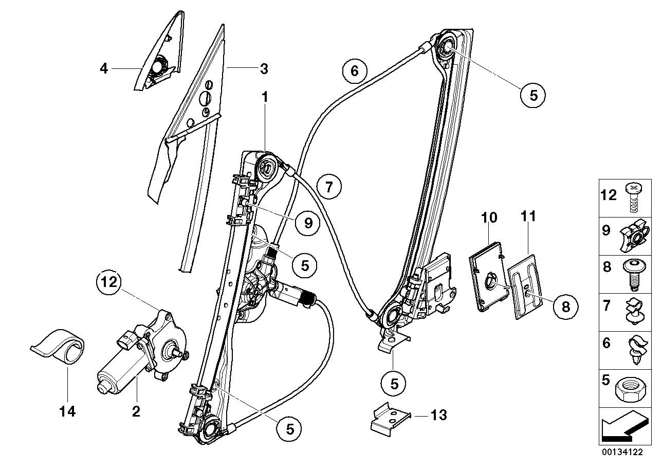 Genuine BMW 51337023967 E85 Seal, Outer Left Mirror Triangle (Inc. Z4 3.0i, Z4 2.5i & Z4 2.2i)