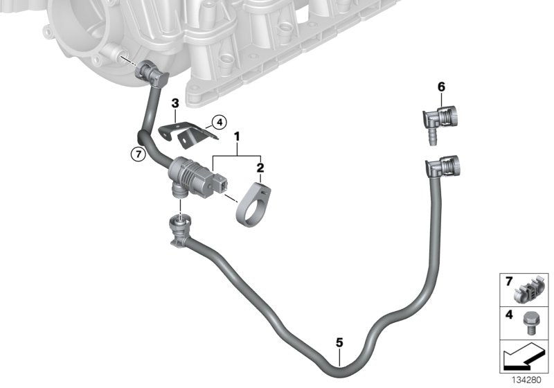 Genuine BMW 13907530975 E85 E86 Fuel Tank Breather Line (Inc. Z4 3.0si, Z4 3.0i & Z4 2.5i)