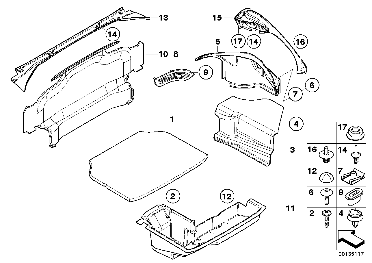 Genuine BMW 51478267282 E52 Right Vent Louver P1CS/P1CT CREMA (Inc. Alpina V8 & Z8)