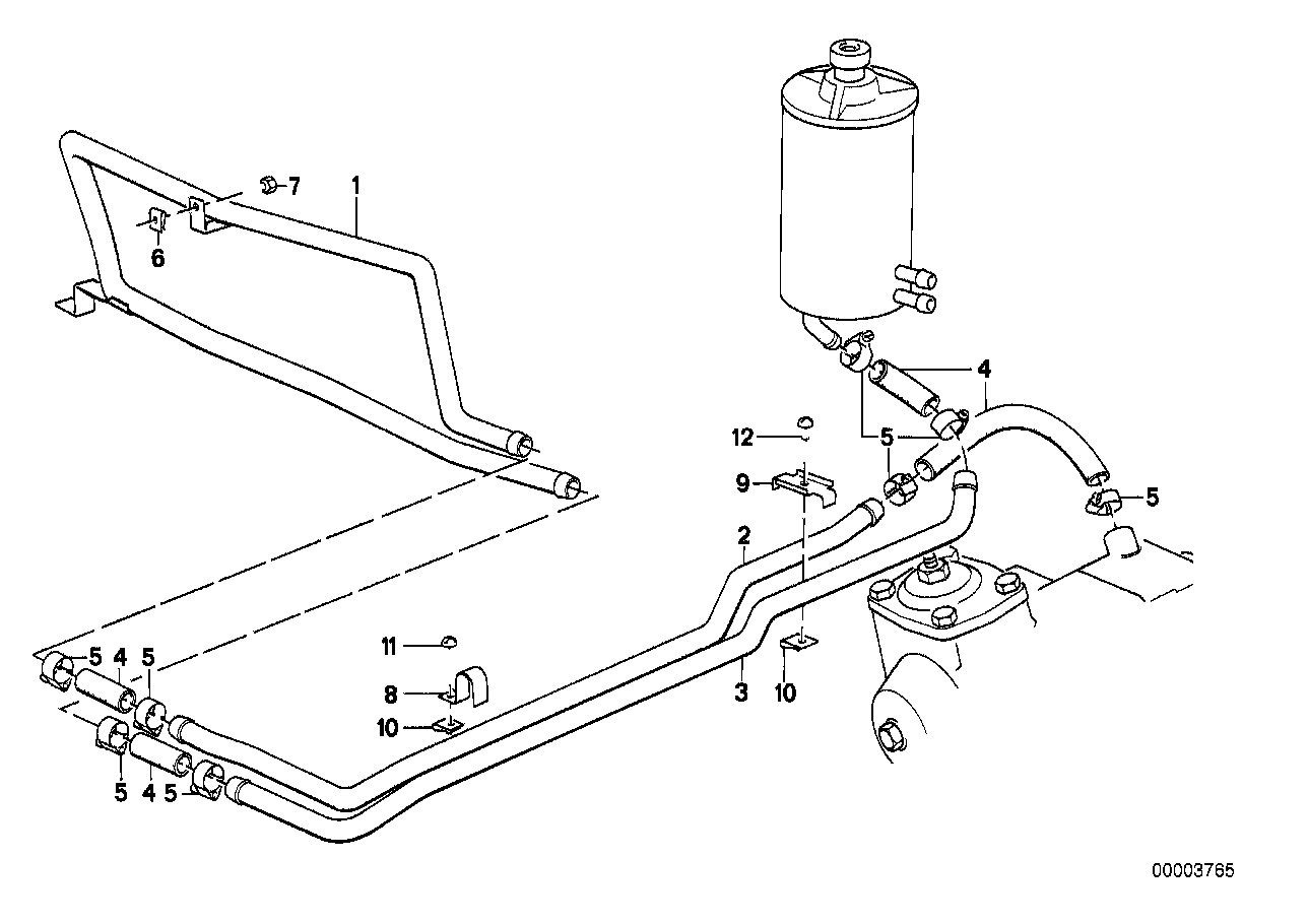 Genuine BMW 32411128905 E28 Clamp (Inc. 525i, M5 & 535i)