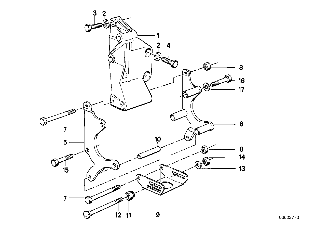 Genuine BMW 32421718947 E34 Supporting Plate (Inc. 530i & 535i)