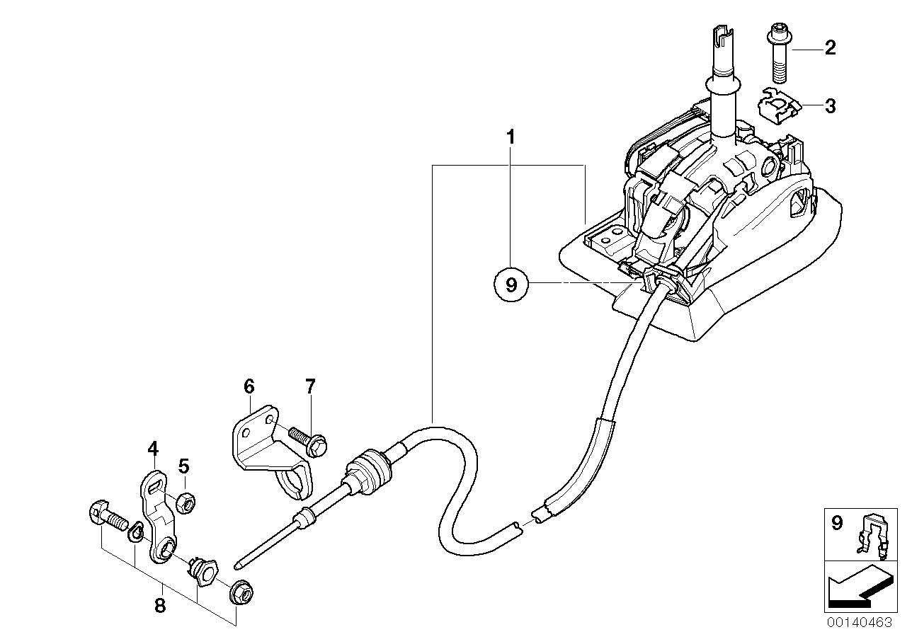 Genuine BMW 25167561186 E85 E86 Gearshift Steptronic (Inc. Z4 3.0si, Z4 2.5i & Z4 2.5si)