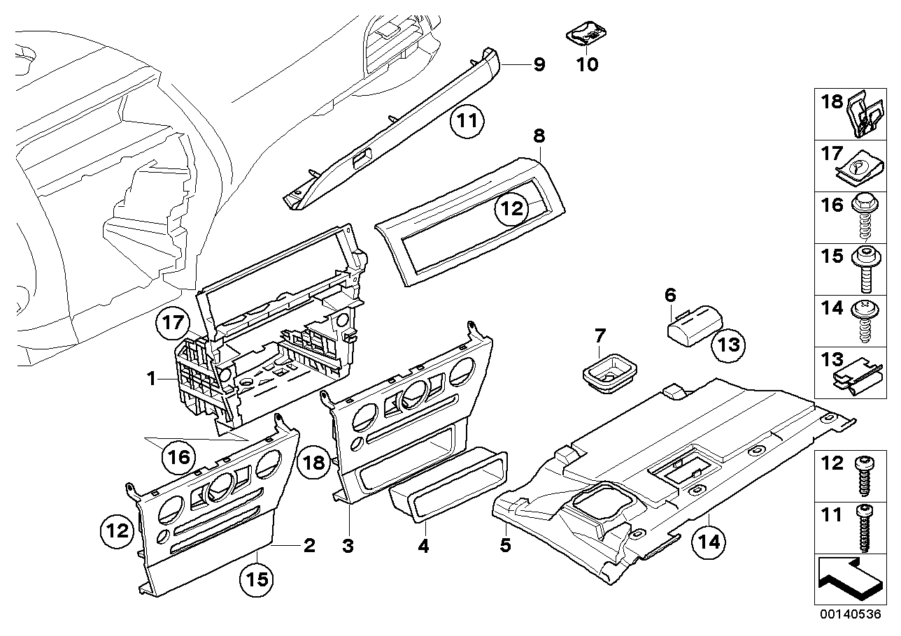 Genuine BMW 51458041742 E63 E64 Decor Cover For Instrument Panel, Center CARBON (Inc. M6)