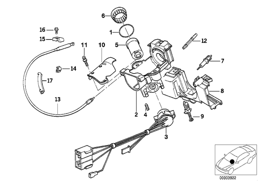 Genuine BMW 32311160276 E34 E32 Steering Lock (Inc. 735i, 740iL & 735iL)