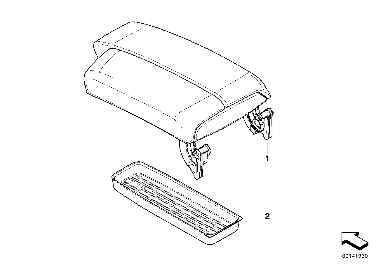 Genuine BMW 51167155631 E90 E91 Armrest, Front Center B7 LEMON (Inc. 318d, 330i & 320d ed)