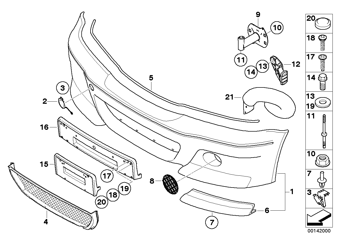Genuine BMW 51117897862 E46 TriCover, Bumper, Primed, Front (Inc. M3 CSL)