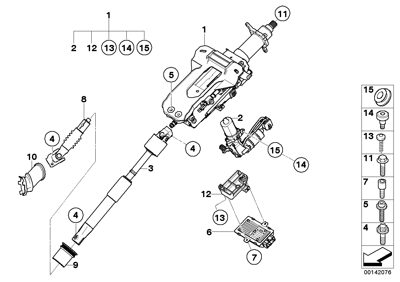 Genuine BMW 32306757495 E66 E65 E67 Lower Joint Assy (Inc. 745LiS, 740i & 730i)
