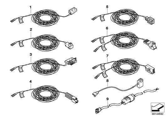 Genuine BMW 61129127980 E85 E86 Rep.Cable F Seat Plug And Control Unit (Inc. Z4 M3.2, Z4 2.5i & Z4 2.0i)