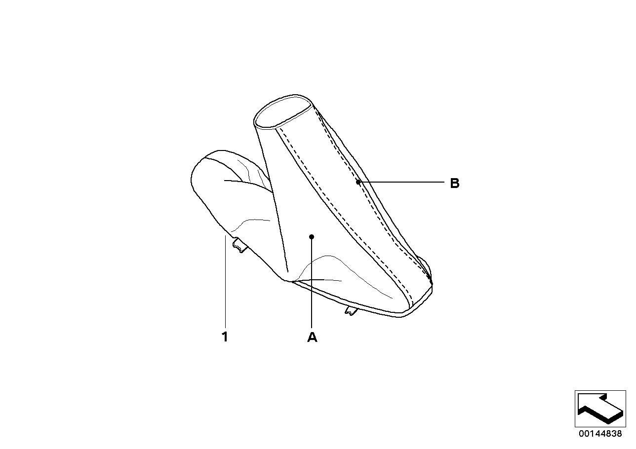 Genuine BMW 34428028443 E60 E61 Leather Handbrake Lever Cover INDIVIDUAL (Inc. 520d, 535d & 528i)