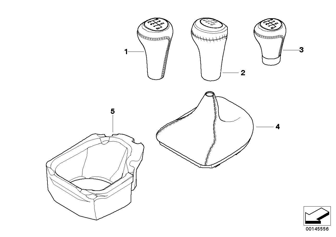 Genuine BMW 25117565874 E60 E61 Leather Gear Lever Cover CREAMBEIGE (Inc. 528xi, 528i & 530i)