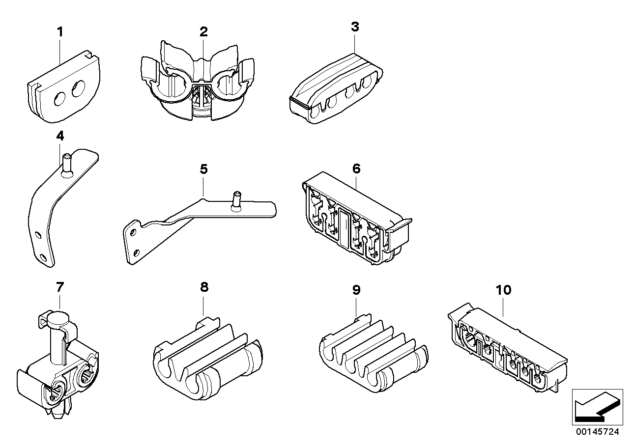 Genuine BMW 34326759039 E60 E63 E64 Brake Pipe Bracket (Inc. 535i, 528xi & 525d)