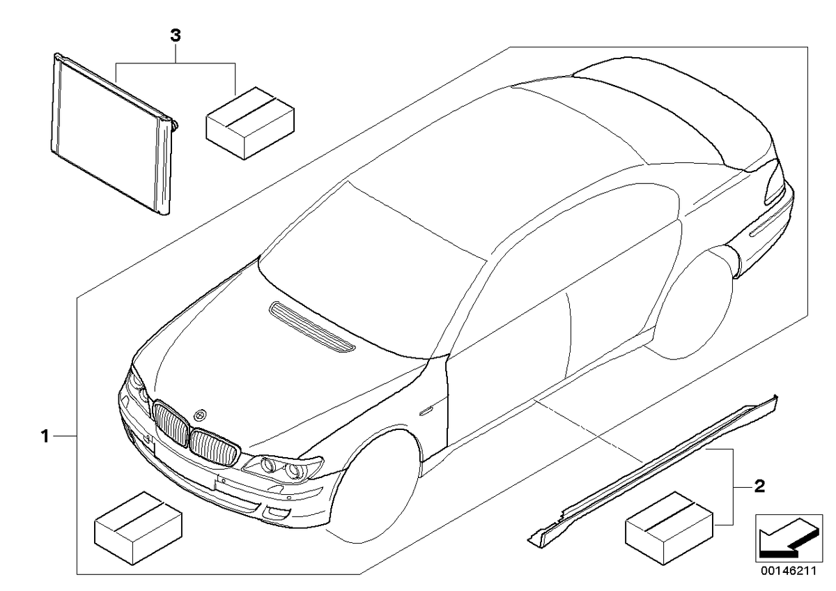 Genuine BMW 51247149523 E66 E65 E67 Catch With Code (Inc. 730Ld, 760LiS & 730i)