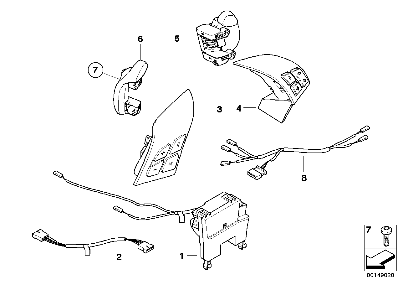 Genuine BMW 61316956277 E63 E61 E64 Rocker-Type Shift Lever, Left (Inc. 525d, 520i & 530d)