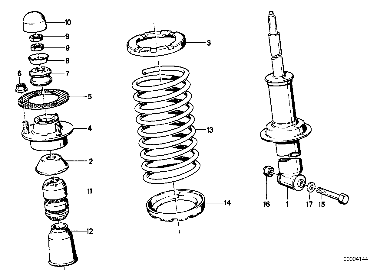 Genuine BMW 33521125380 E23 Shock Absorber, Rear (Inc. 732i, 728i & 728iS)