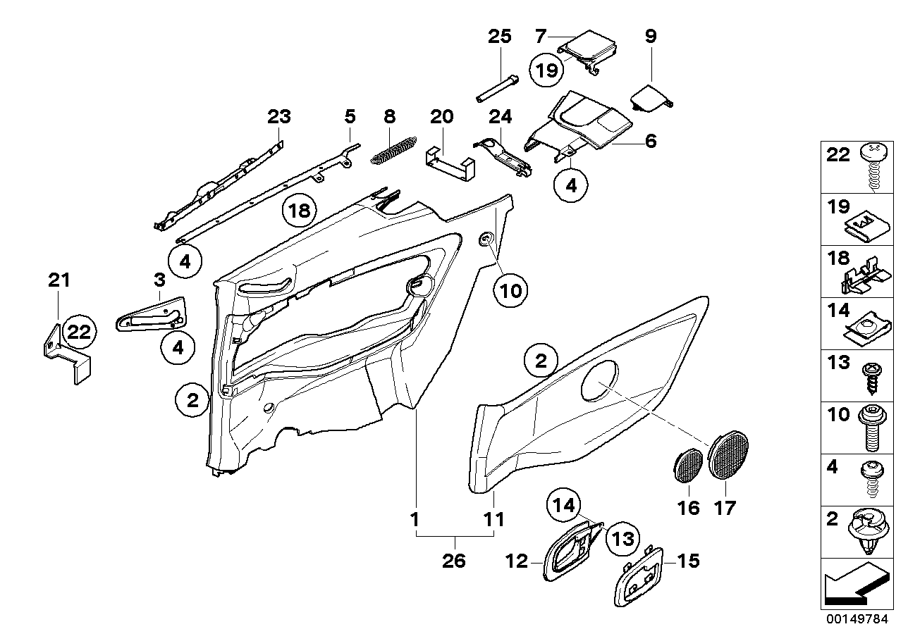 Genuine BMW 51438173221 E36 Loudspeaker Cover GRAU (Inc. M3, 318i & 320i)