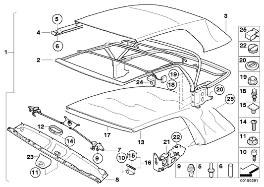 Genuine BMW 07119906172 Hillister-Head Screw M6X14-8.8 (Inc. 330Cd, 320Ci & 330Ci)