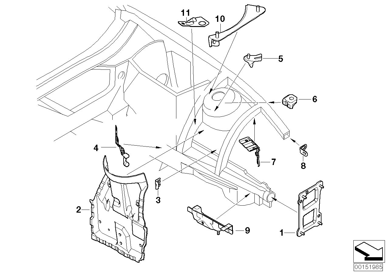Genuine BMW 41008041427 E85 E86 Bracket, Expansion Tank (Inc. Z4 M3.2)
