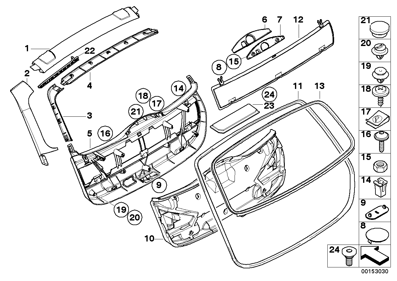 Genuine BMW 51497127881 E91 Trim Panel Left (Inc. 328i, 316d & 325i)