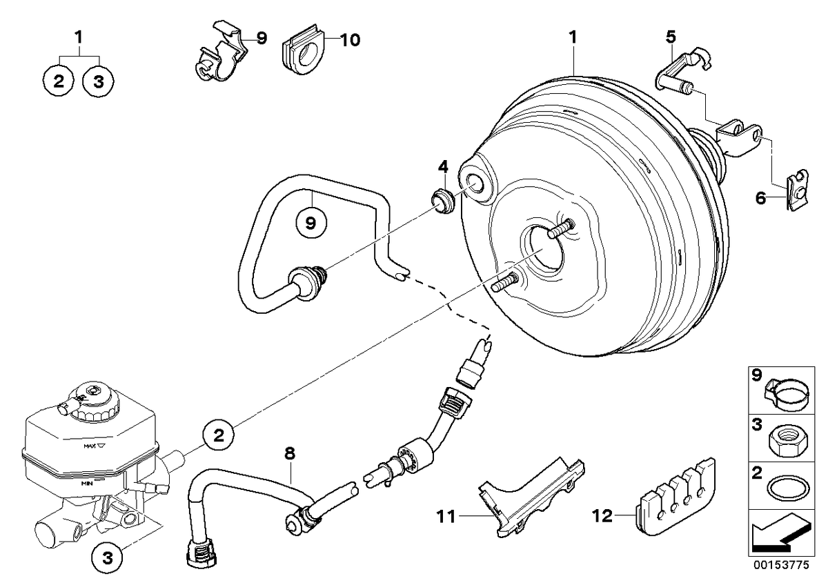 Genuine BMW 34333416004 E83 Vacuum Pipe (Inc. X3 3.0si)
