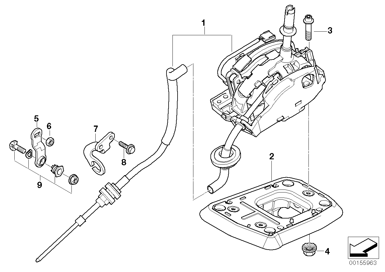 Genuine BMW 25163420341 E83 Gearshift Steptronic (Inc. X3)