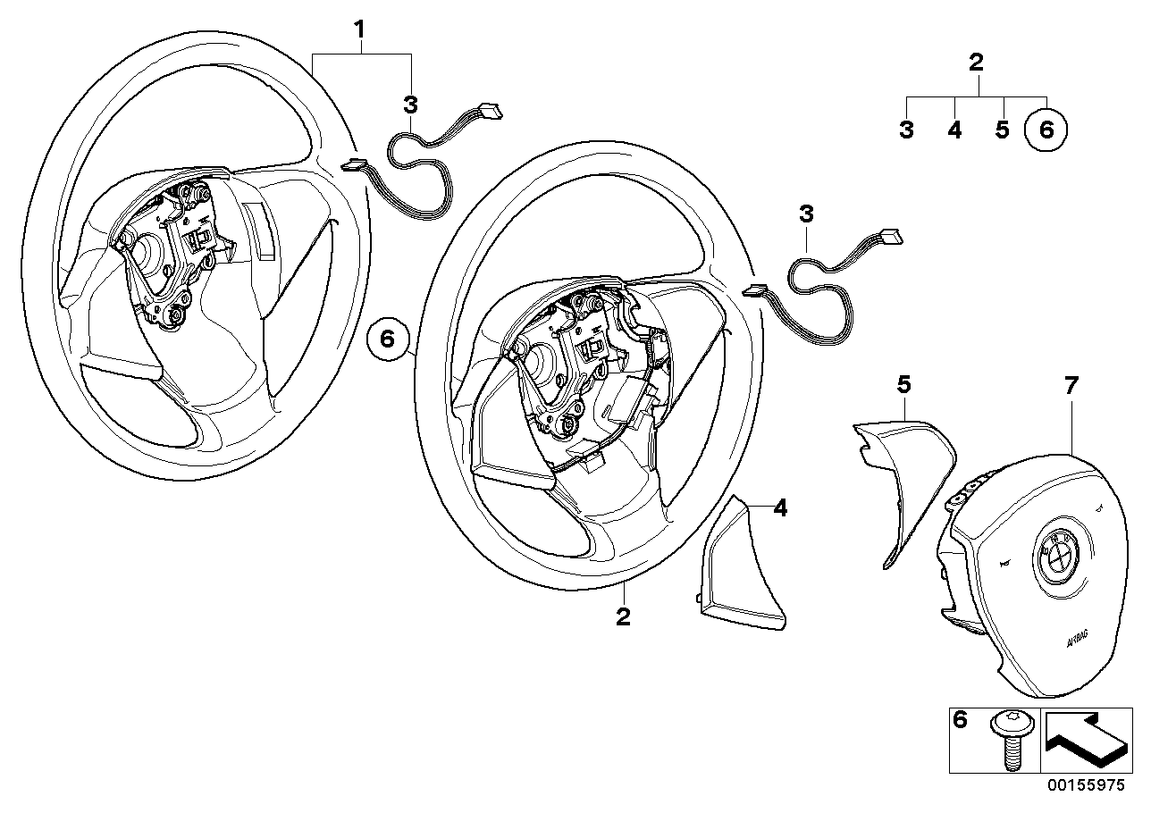 Genuine BMW 32306884326 E83 Airbag Module, Driver's Side (Inc. X3)